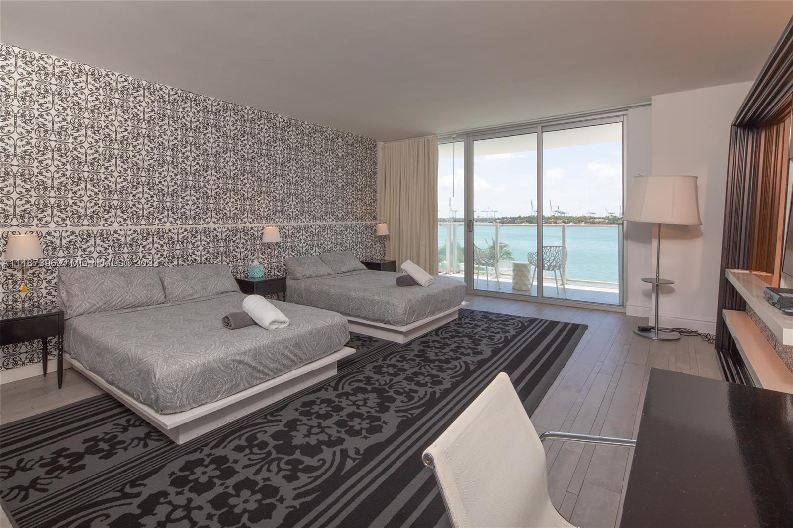 This beautiful studio at the Mondrian South Beach offers an amazing direct view of the bay from the balcony.
Short term rentals are allowed and the unit is currently not in the hotel program.
Beautiful pool with bar and restaurant, gym and spa are among the services available for owners and guests.