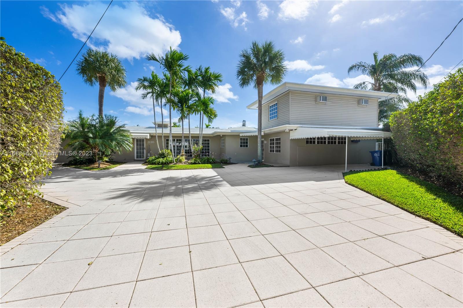 West entry driveway