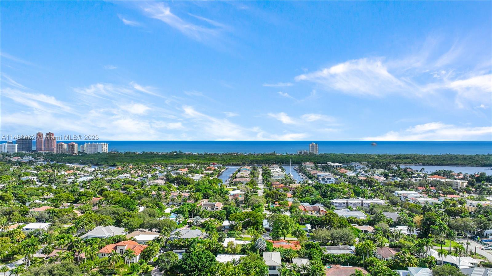 Drone East view to Ocean