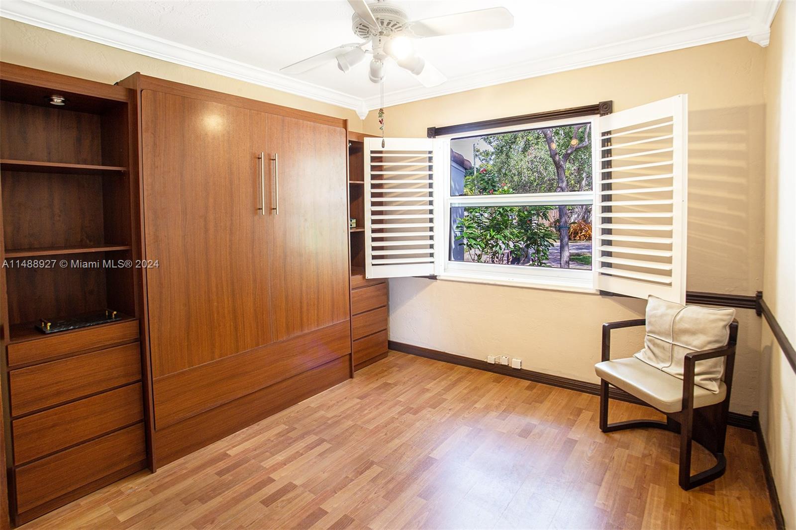 #3 -Murphy Bedroom when bed is vertical can be a home office, play room, nursery, fitness stretching room, craft room etc.