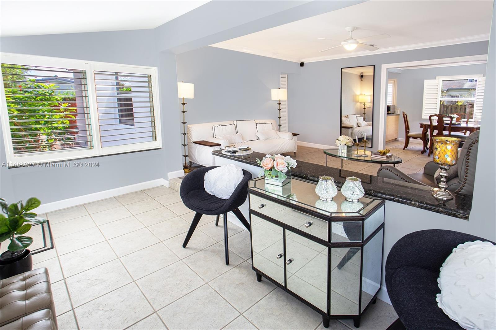 Foyer view into Living Room