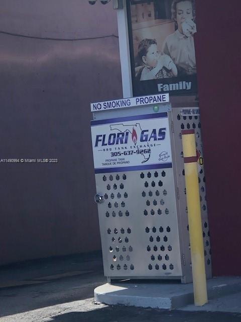 Propane Gas Vendor outside back of building