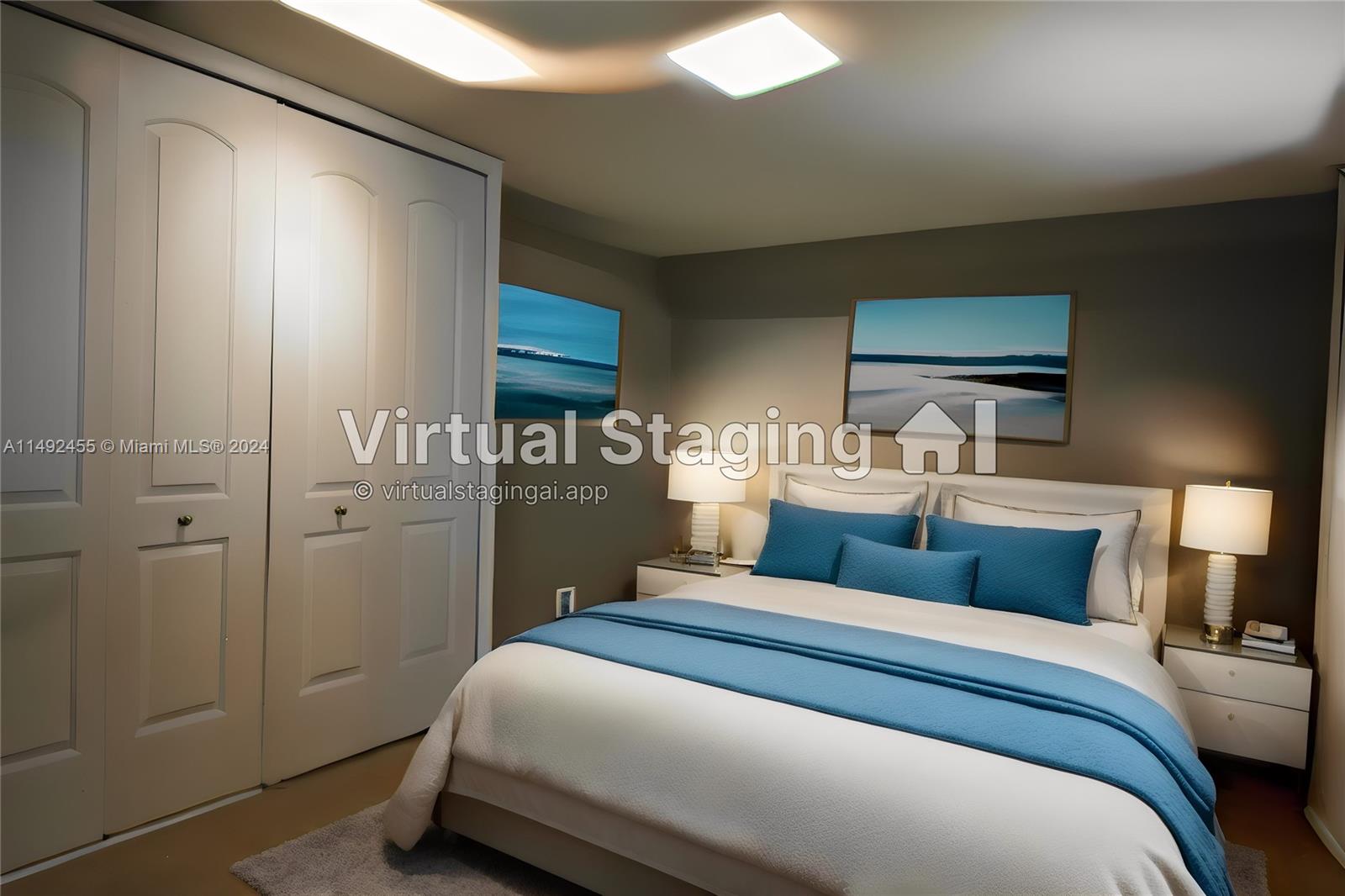 virtually staged bedroom
