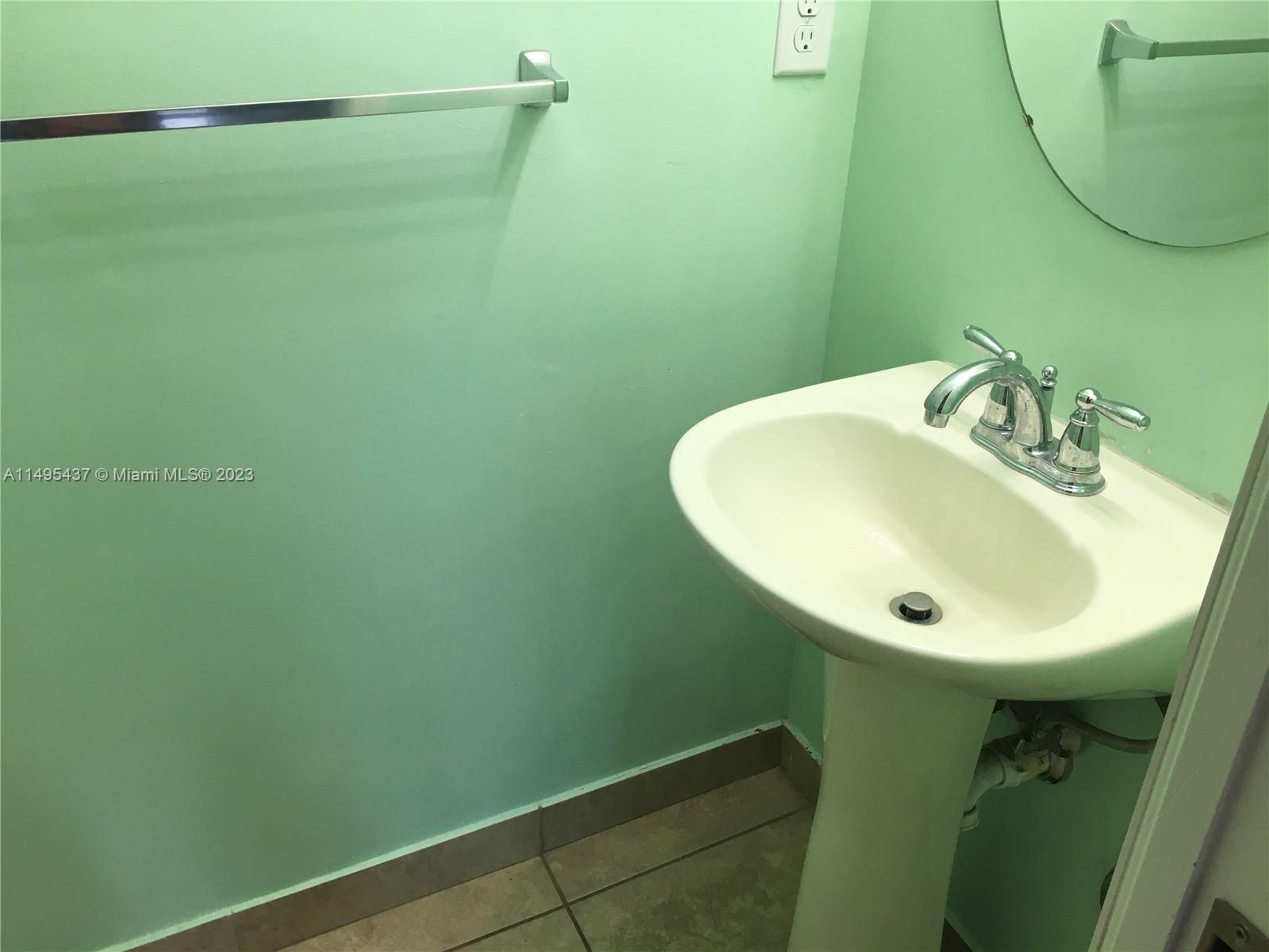 basin in 1/2 bath on ground floor