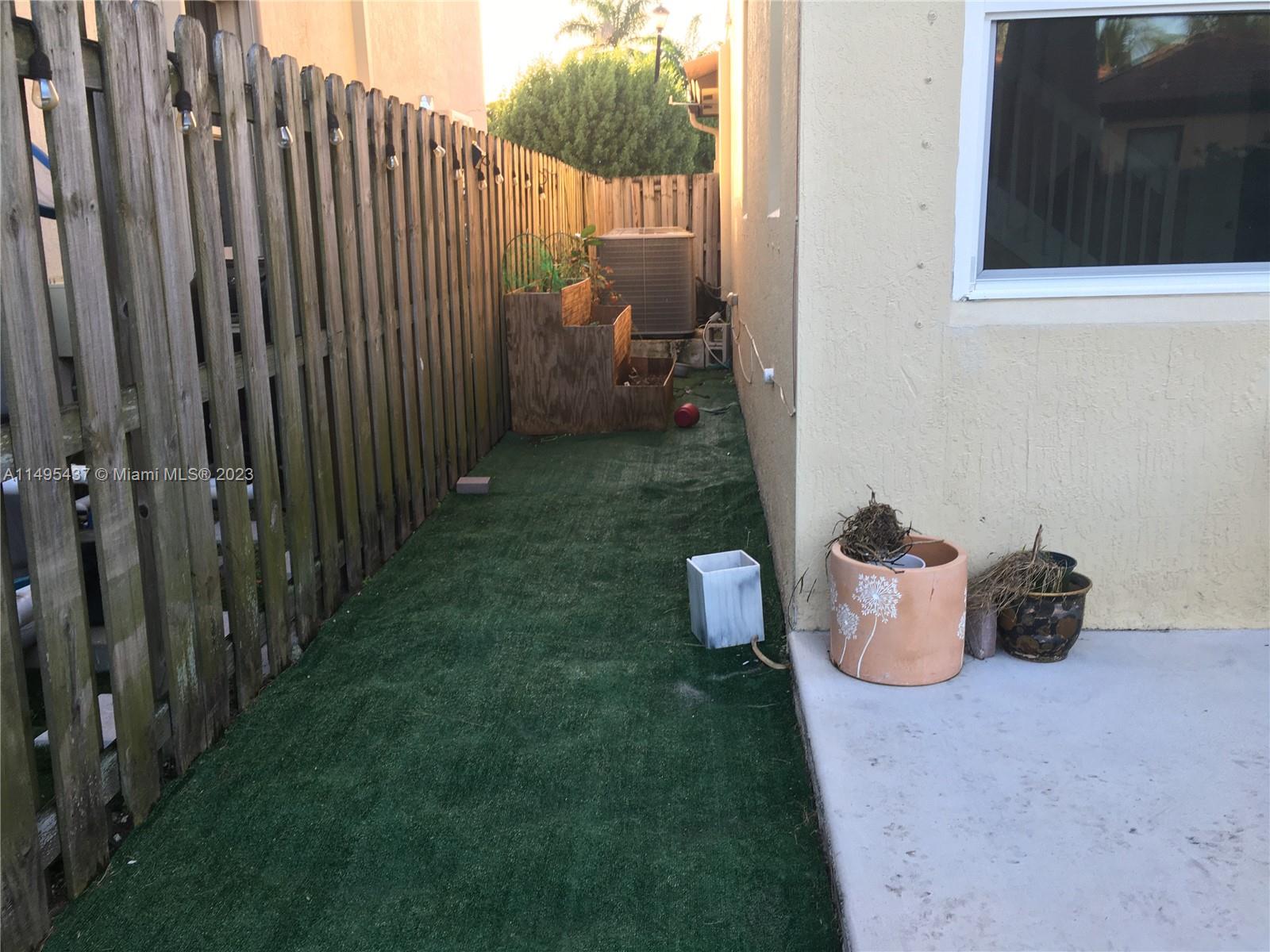 Side yard, left