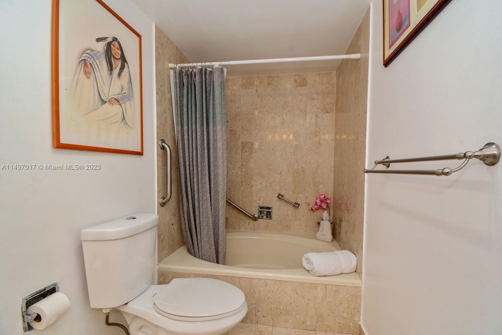 Master Bathroom with large bathtub.