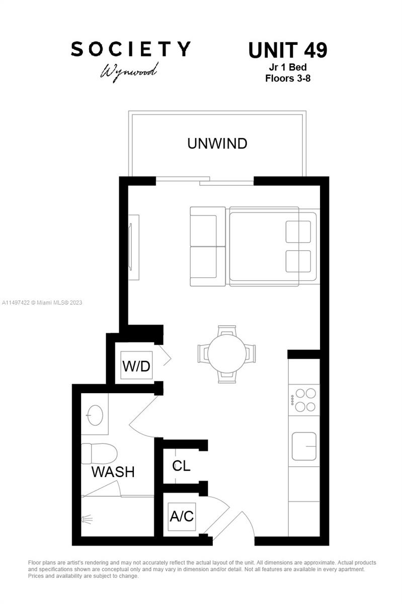 176 NW 25 STREET 349, Miami, Florida 33127, ,1 BathroomBathrooms,Residentiallease,For Rent,176 NW 25 STREET 349,A11497422