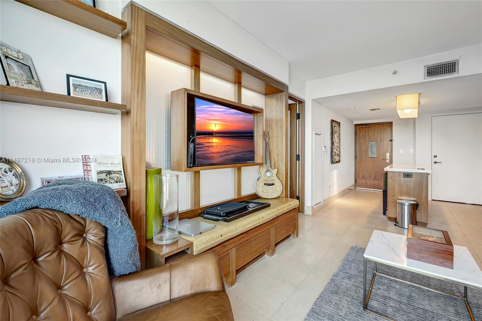 Large format TV in Living area.