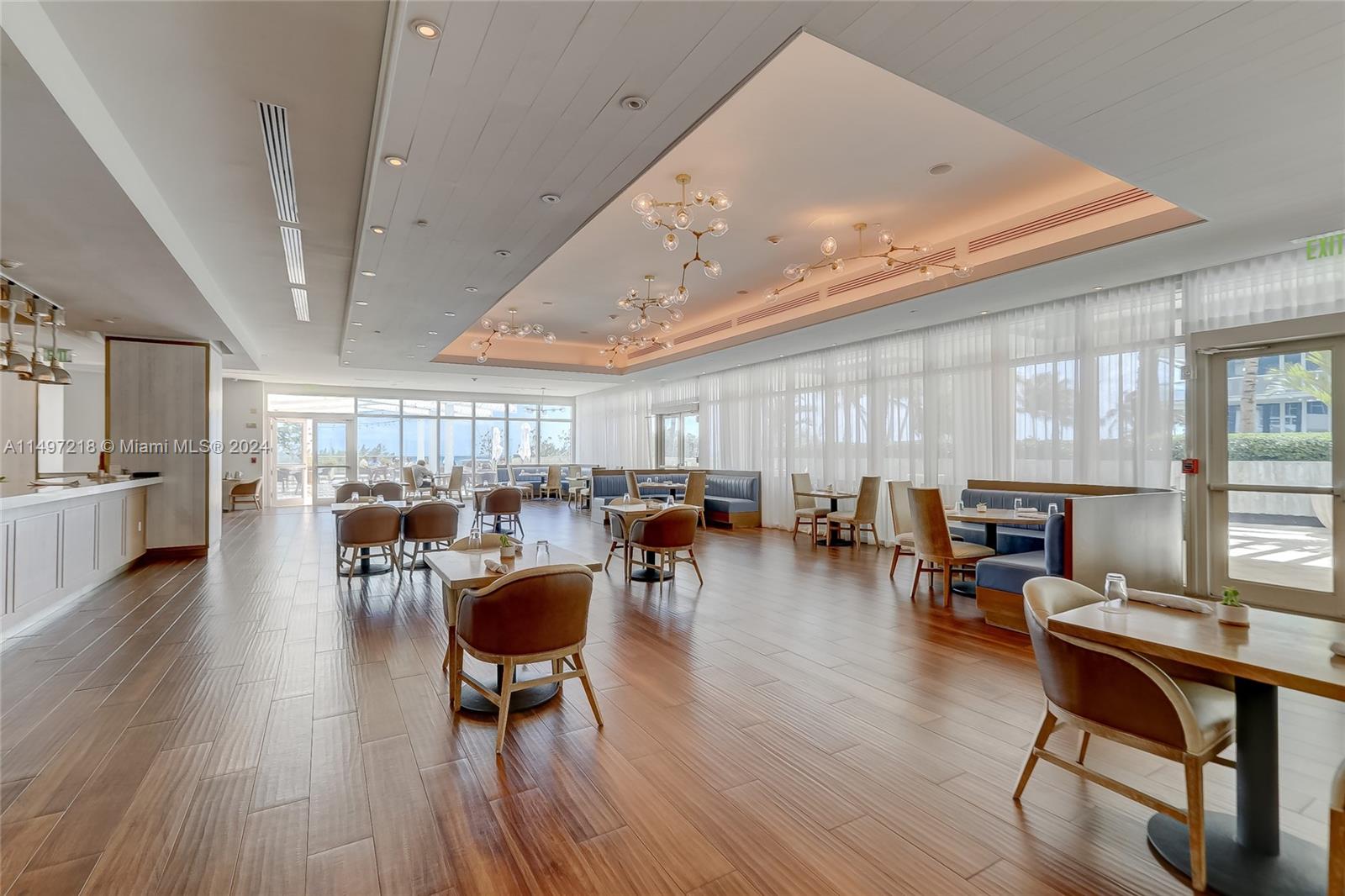The Resort's formal dining salon pictured here and adjacent to the more casual Strand restaurant with ocean views.