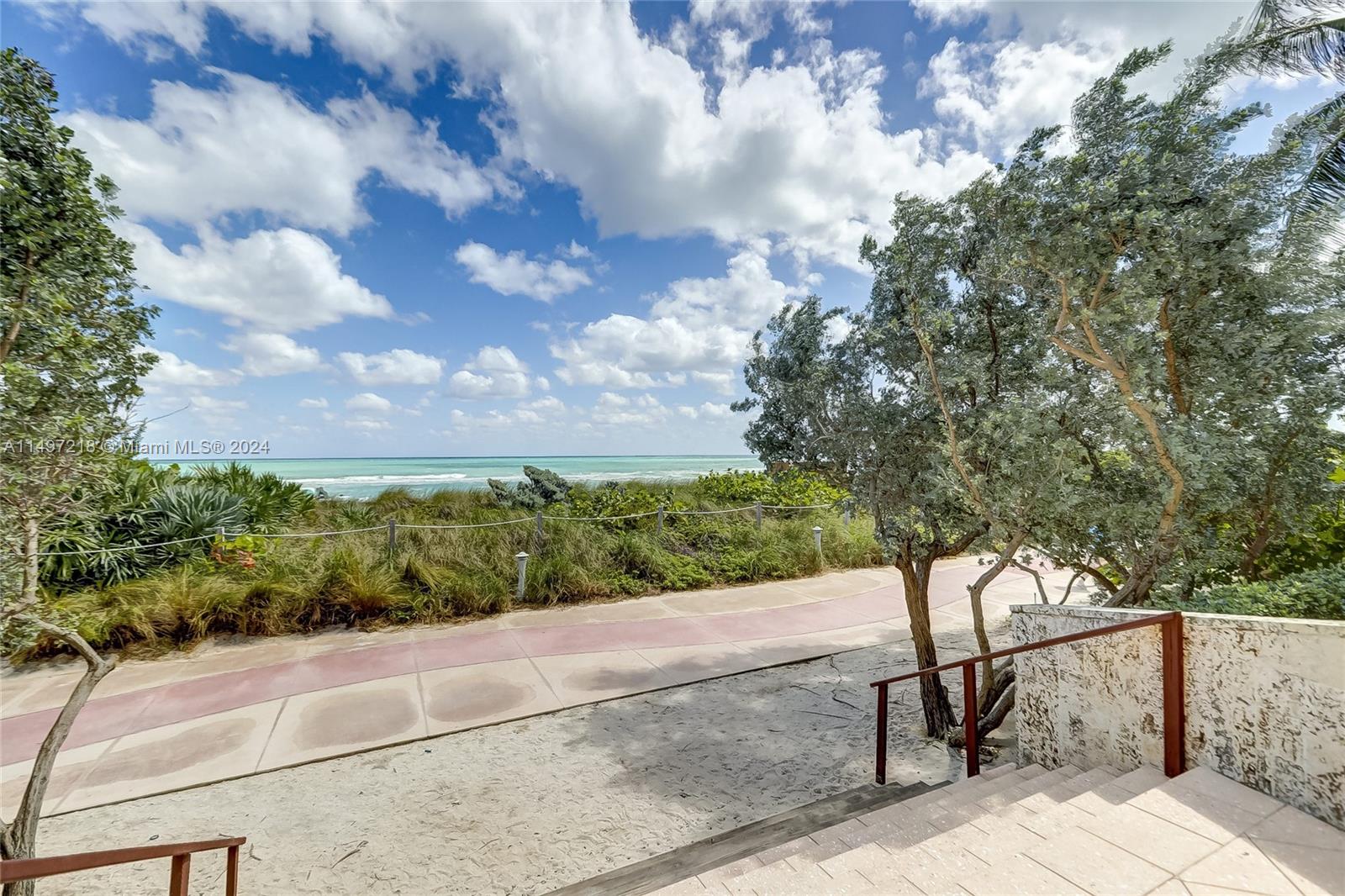 Miami Beach boardwalk entry off-property to cruise for miles and miles along the shore: walk, jog, ride bycycles which can be provided on-site or rollerblade. Its all in your backyard!