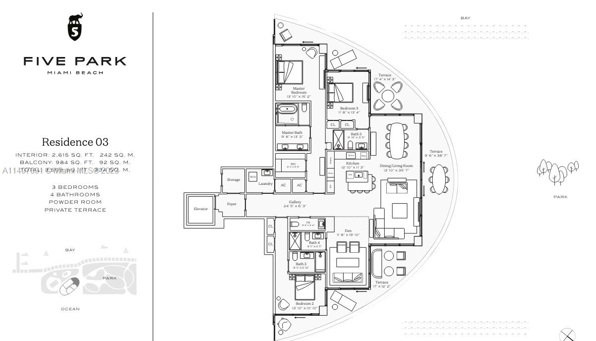 500 Alton Road, Miami Beach, FL, 33139 United States, 3 Bedrooms Bedrooms, ,4 BathroomsBathrooms,Residential,For Sale,Alton Road,A11497691