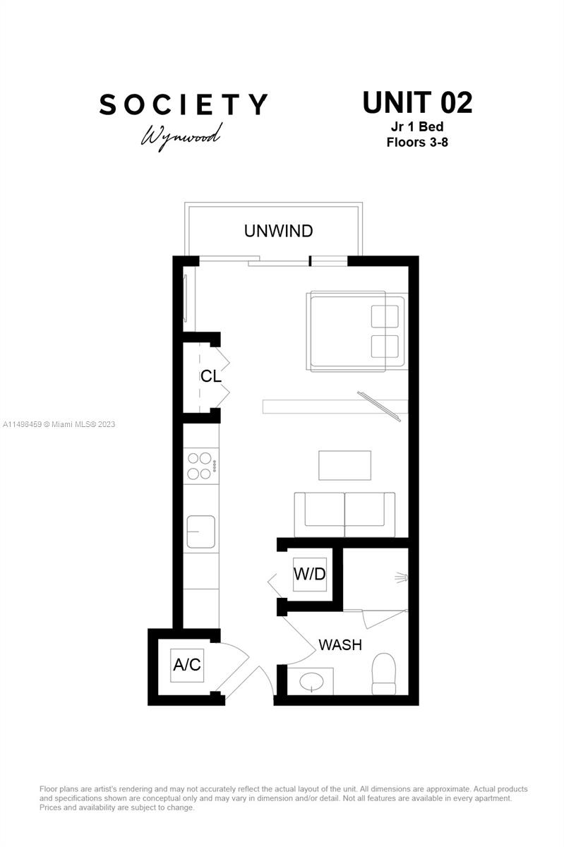176 NW 25 ST 302, Miami, Florida 33127, 1 Bedroom Bedrooms, ,1 BathroomBathrooms,Residentiallease,For Rent,176 NW 25 ST 302,A11498459
