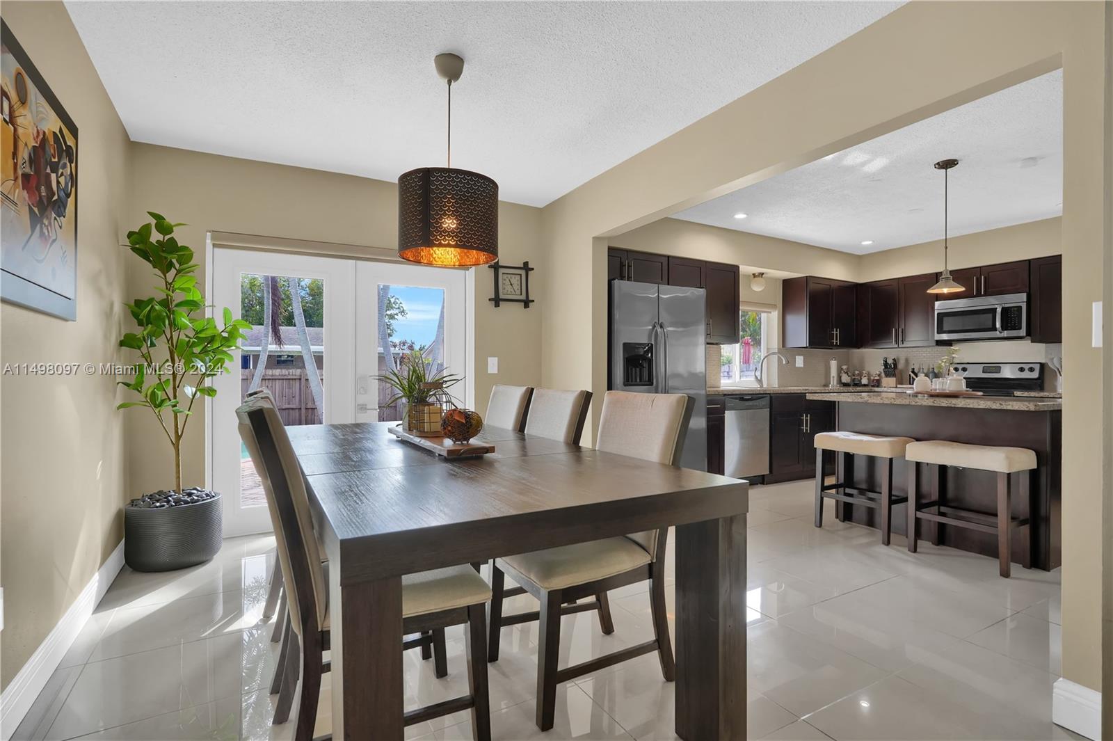 It has a Fiberglass high impact french door that takes you to the great patio