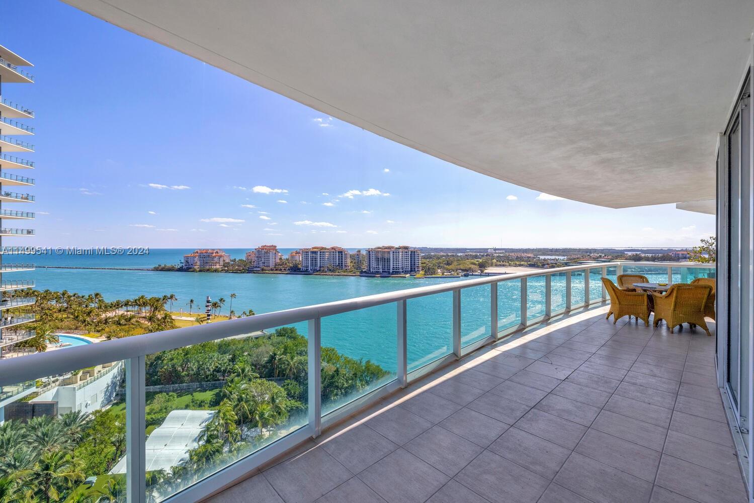 Enjoy spectacular water views from every room in this highly sought after, and rarely available, 05 line at Murano Portofino. Great opportunity to live or have a second home in the luxurious South of Fifth neighborhood. A very similar unit with original finishes came on the market in October and sold immediately.  This unit is 3 floors above giving it even nicer views. Priced to sell.
