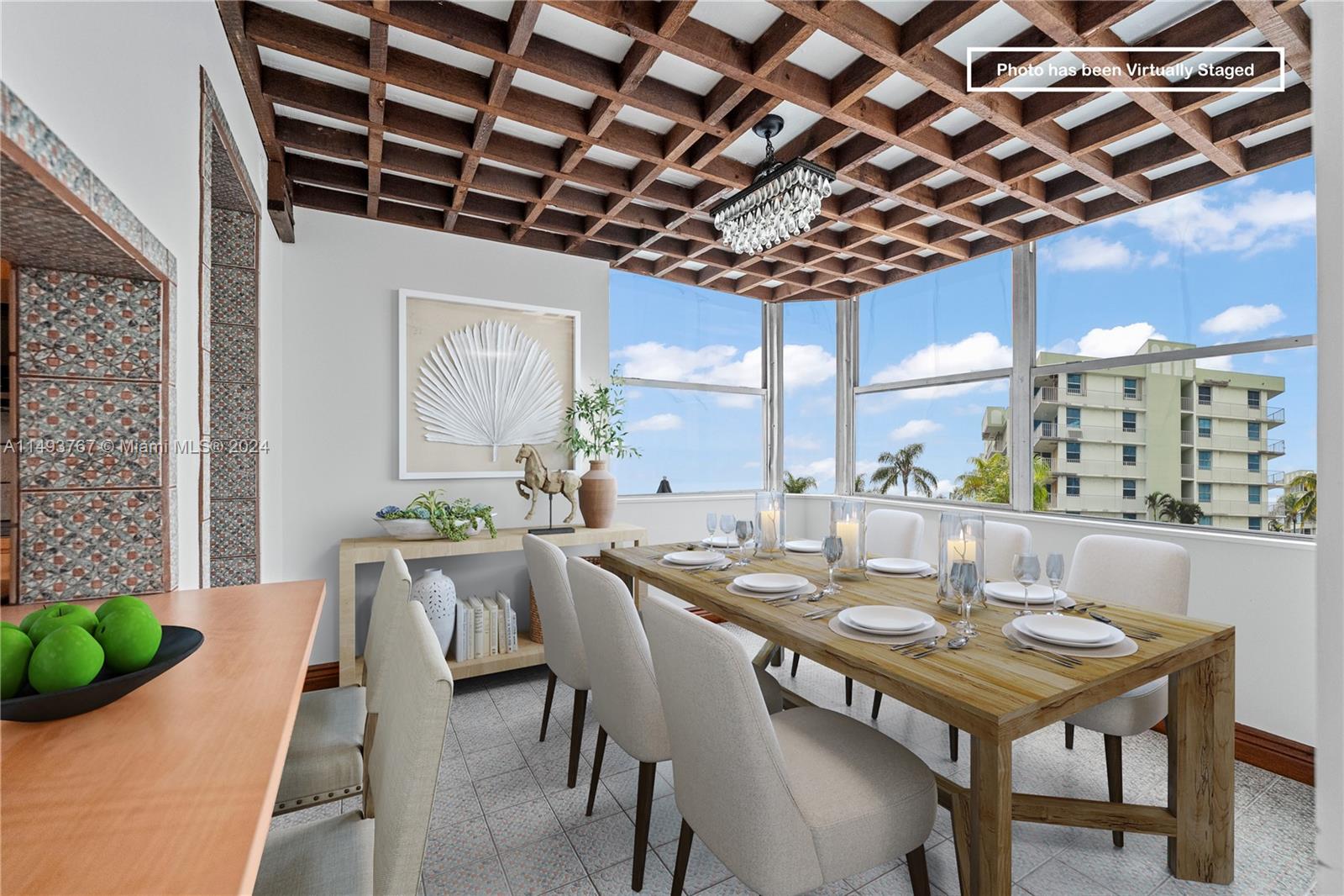 Virtually Staged Dining Room