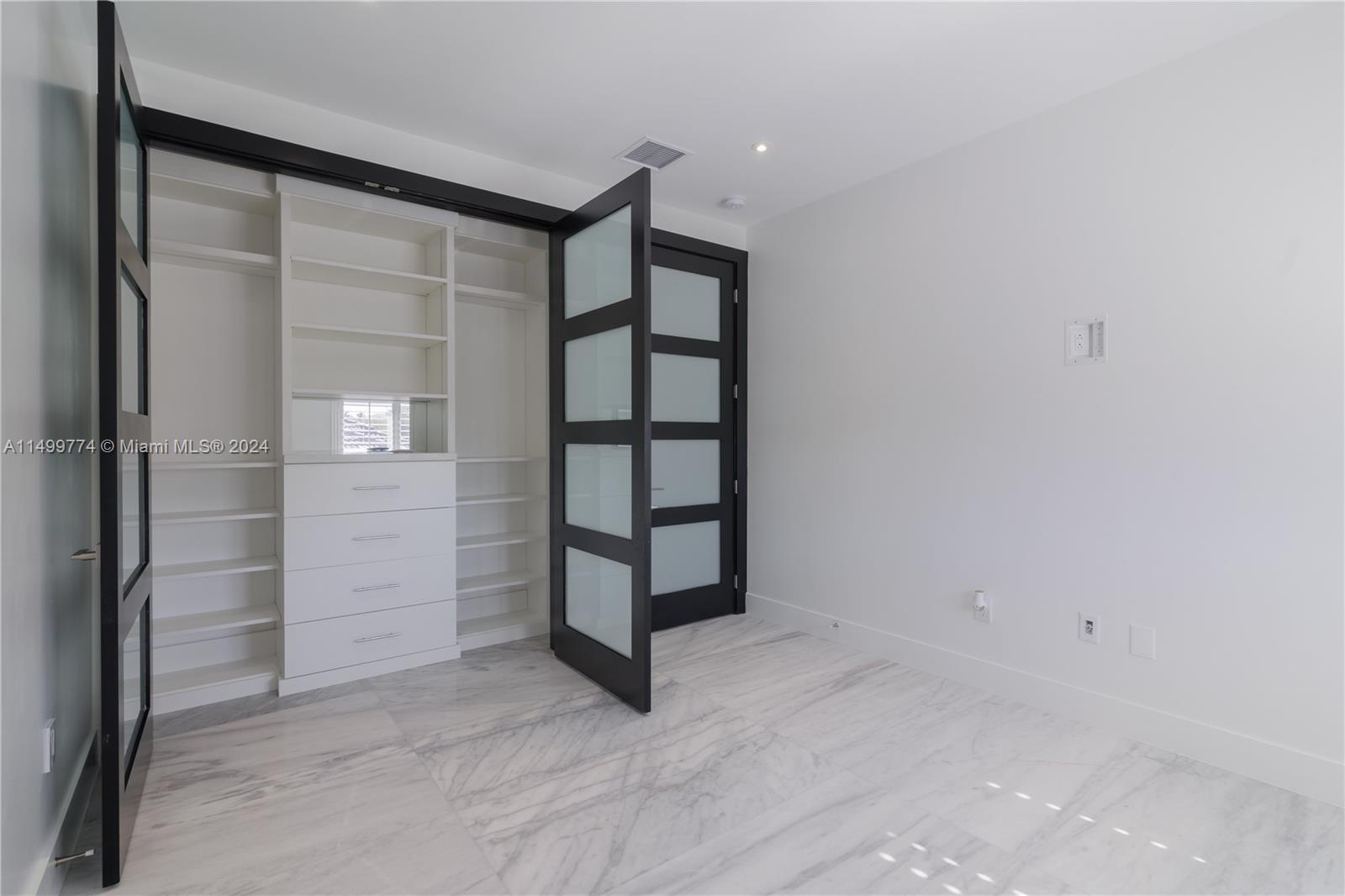 Each wooden closet in the rooms of the house is designed to offer comfort, style, and functionality, providing an organized space to store residents' clothing and personal items.