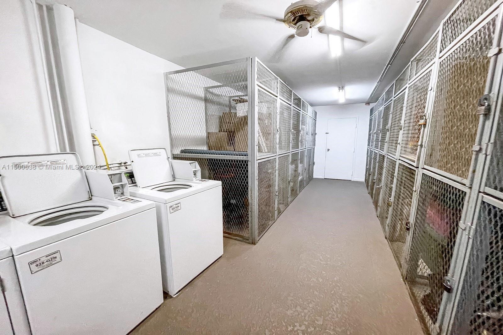 Community Laundry and assigned storage unit