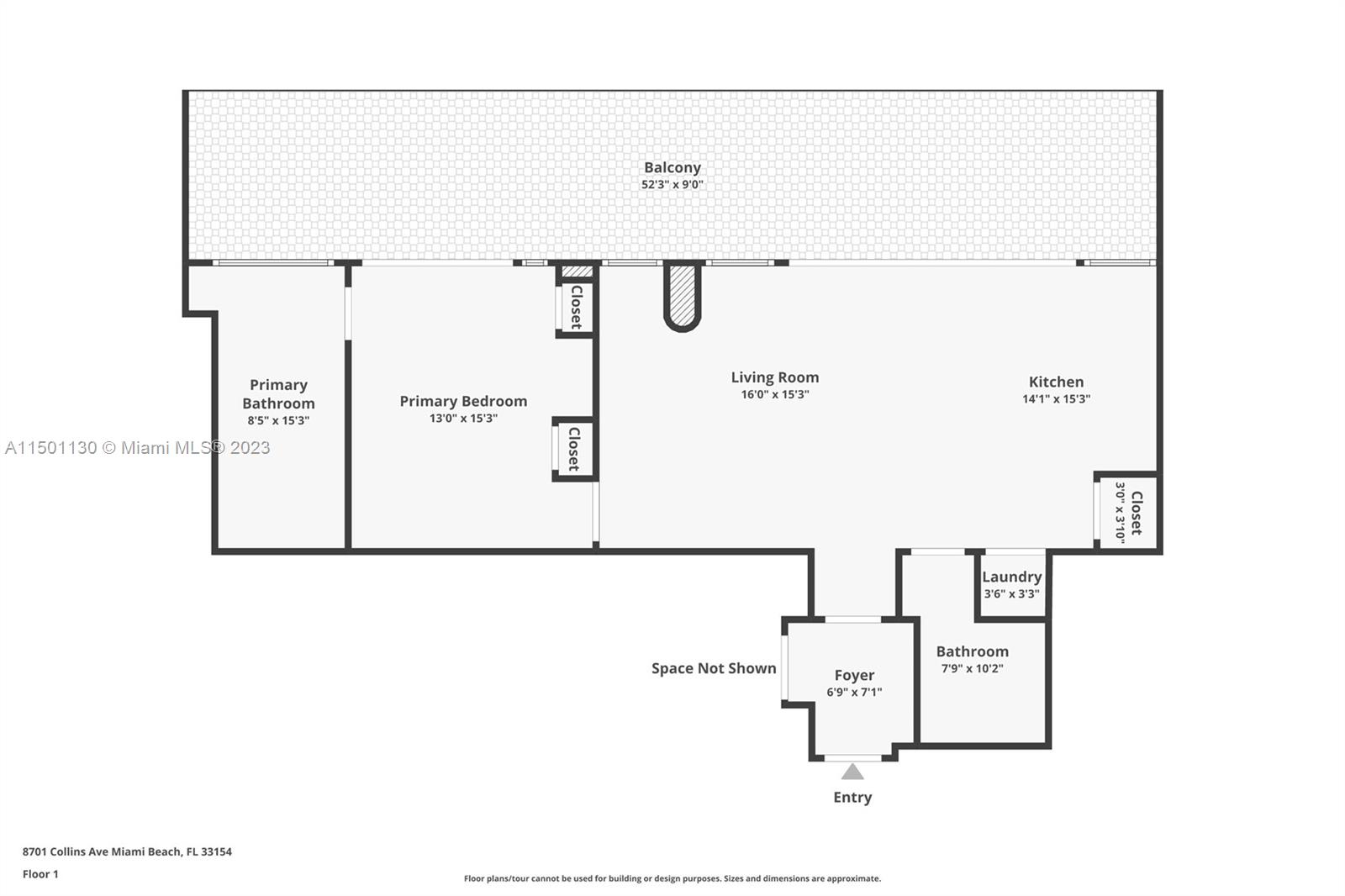 8701 Collins Ave 603, Miami Beach, Florida 33154, 1 Bedroom Bedrooms, ,1 BathroomBathrooms,Residential,For Sale,8701 Collins Ave 603,A11501130