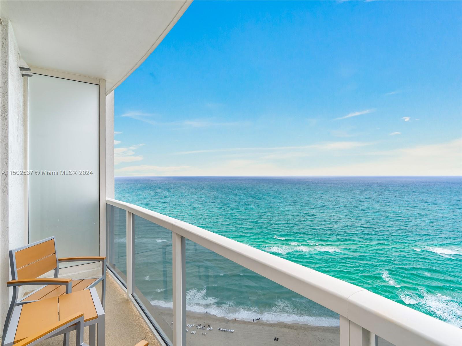 Enjoy Miami's impressive  sunrise as your breath in the salty ocean air and listen to the waves from your balcony. Truly million dollar views from your unit.