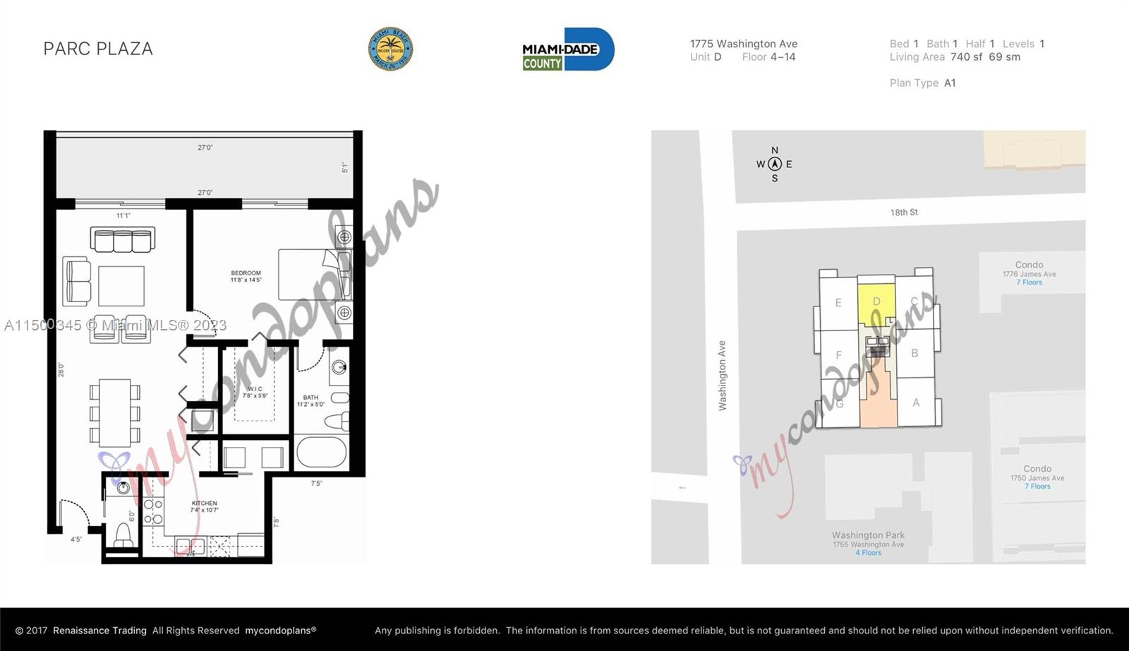 1775 Washington Ave 4D, Miami Beach, Florida 33139, 1 Bedroom Bedrooms, ,1 BathroomBathrooms,Residential,For Sale,1775 Washington Ave 4D,A11500345