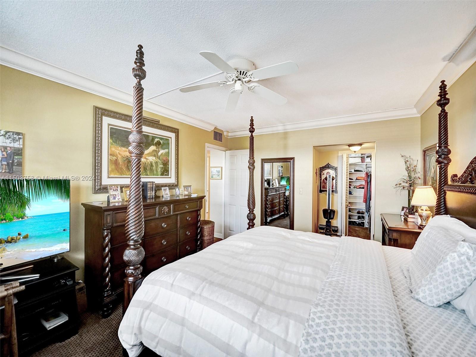 Primary bedroom with dressing area & huge walk in closet