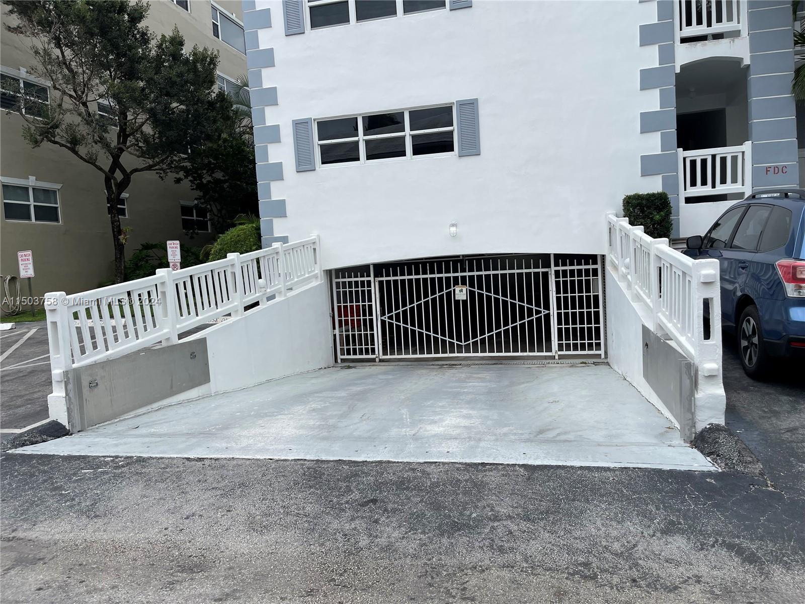 1 of 2 parking exit/entrance