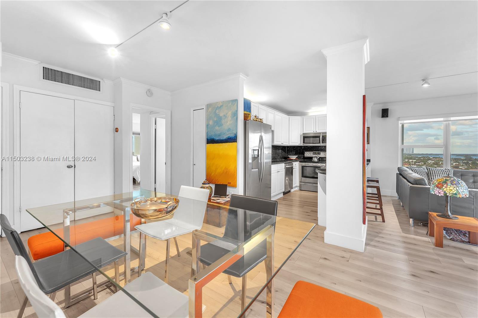 Formal dining area adjacent to the kitchen