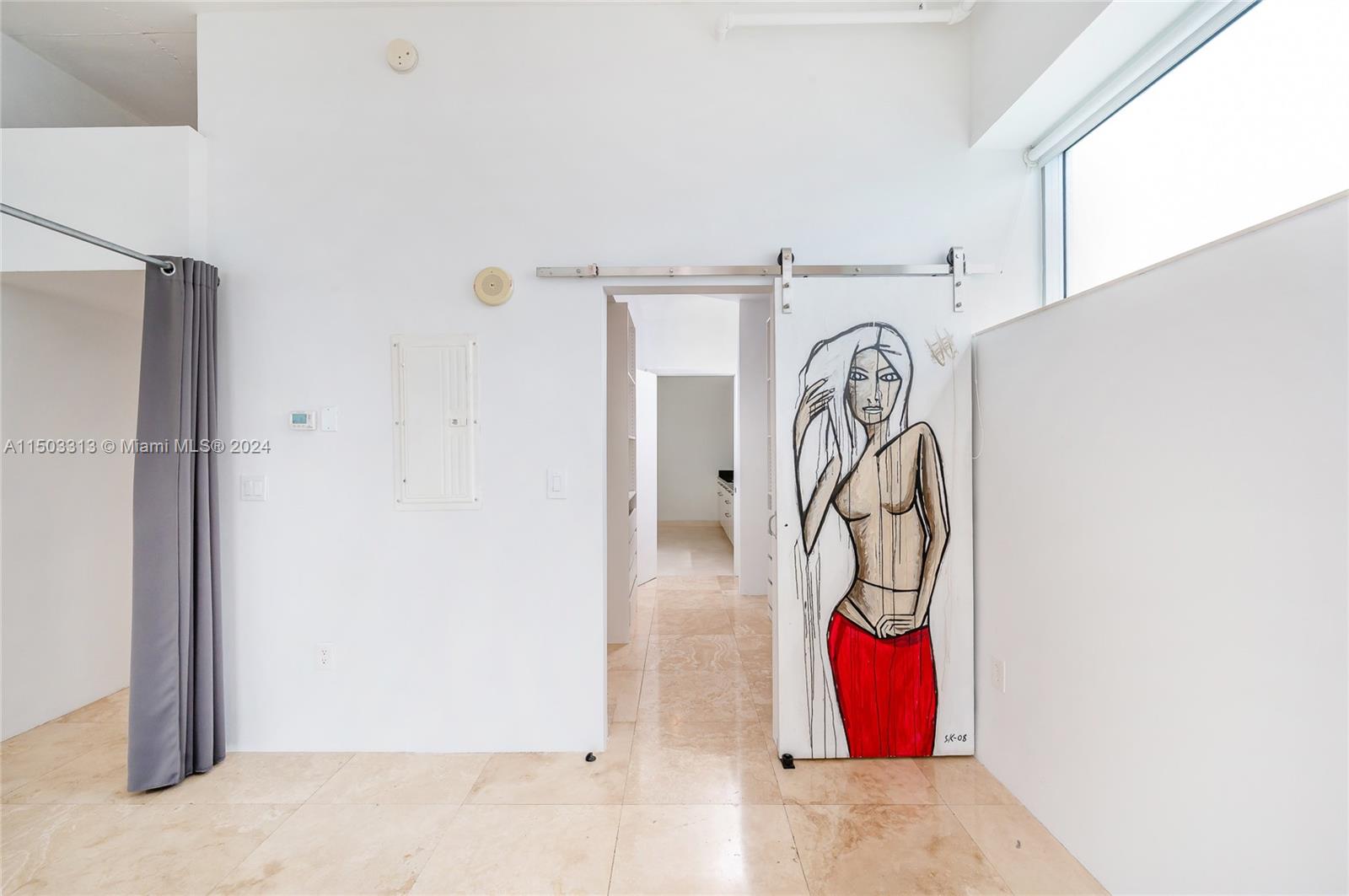 With Painted Barn Wood Door