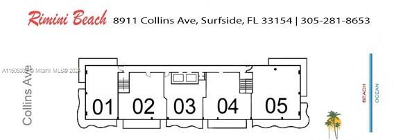 8911 Collins Ave 201, Surfside, Florida 33154, 2 Bedrooms Bedrooms, ,2 BathroomsBathrooms,Residentiallease,For Rent,8911 Collins Ave 201,A11505805
