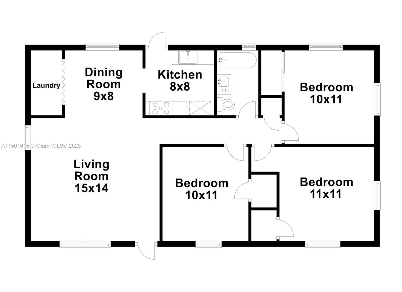 1485 NE 140th St, North Miami, Florida 33161, 3 Bedrooms Bedrooms, ,1 BathroomBathrooms,Residential,For Sale,1485 NE 140th St,A11501615