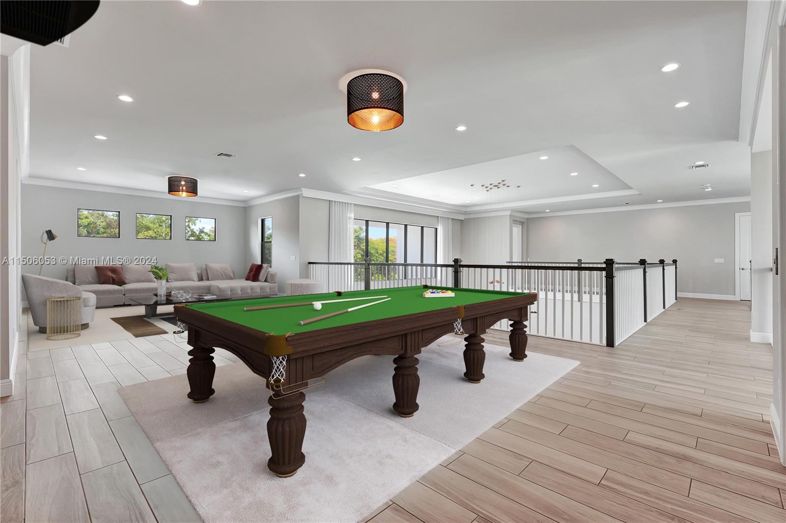 pocket sliding doors in great room opens up to fire pit and pool area. motorized screen equipped here as well.