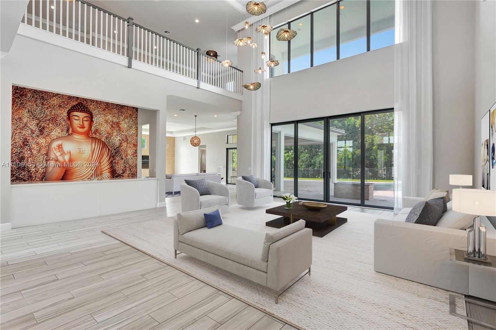 front entry opens up to great room