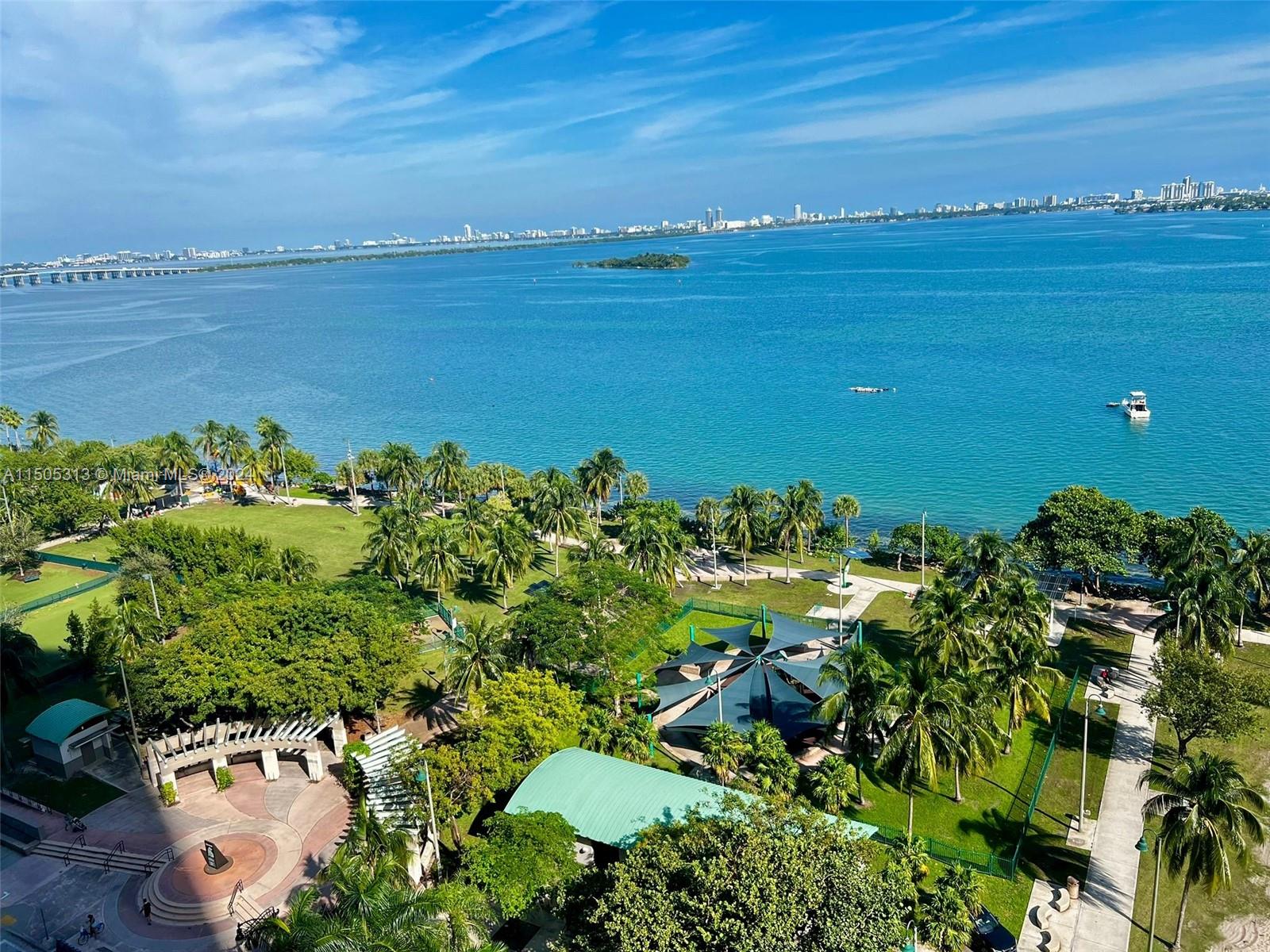 From pool deck: Biscayne Bay/Margaret pace park