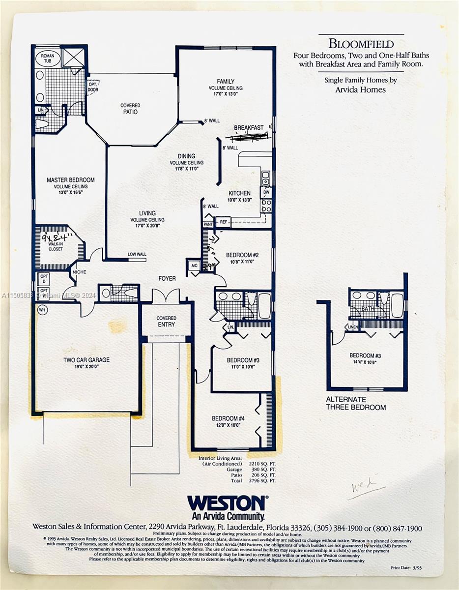 612 Cambridge Ter, Weston, FL, 33326 United States, 3 Bedrooms Bedrooms, ,2 BathroomsBathrooms,Residential,For Sale,Cambridge Ter,A11505833