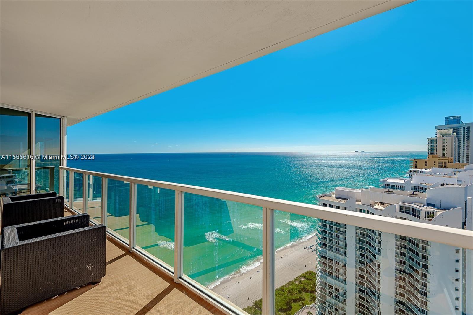 AVAILABLE MID MARCH for Short term or Long term Rental. This spacious 2 bedroom 2 baths offers oversized wraparound balcony with breathtaking Ocean & Intracoastal Views. Beach Service and Valet parking are included, together with internet, 24 hour Concierge, gym and kids play room. Steps away from restaurants, shops, Pier, Aventura Mall and Bal Harbour Shops. STR#02732