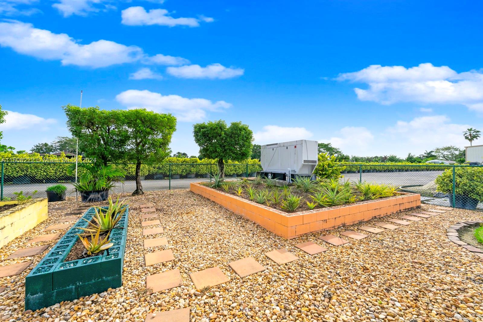 Raised Garden area and Diesel Generator for Whole House & Metal Building