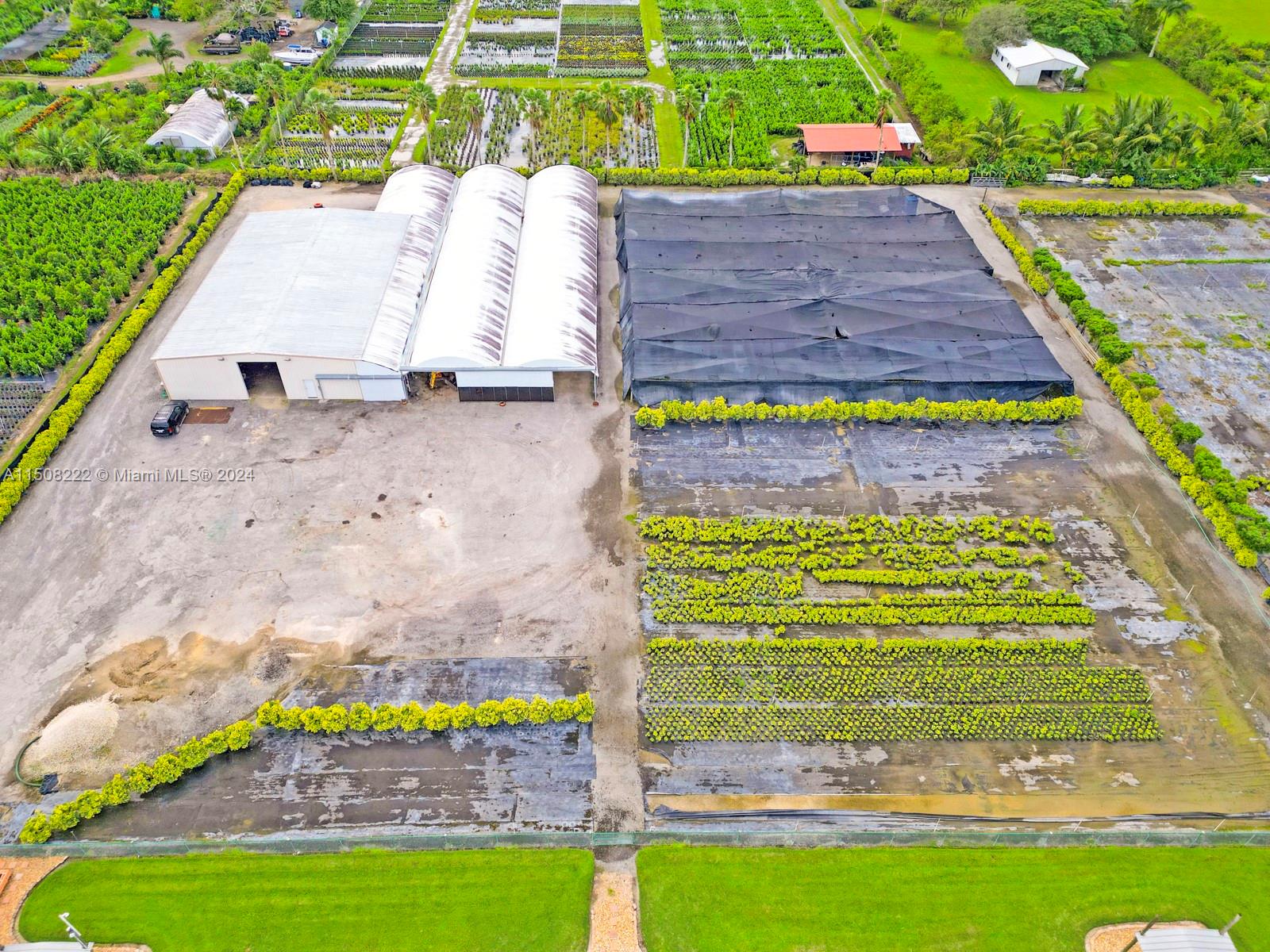 60 x 100 Metal Building, Two- 30 x 50 round houses, nursery with 3 shade houses