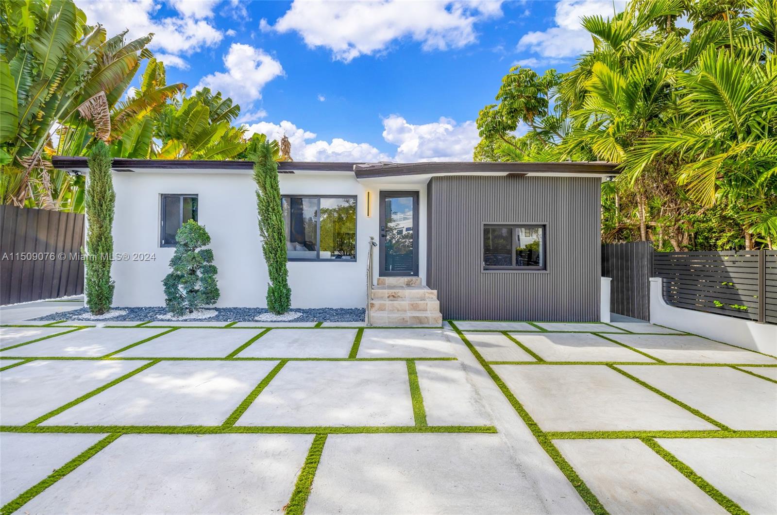 Impeccably four-bedroom residence features three full bathrooms and has undergone a complete renovation. Revel in the expansive open layout with lofty ceilings and generously sized windows throughout. The gorgeous kitchen and patio are the focal point of the home, the kitchen boasts a sizable customized island and modern stainless steel appliances. The entire residence is enhanced with updated lighting. The bedrooms and bathrooms have been fully modernized for your comfort. The floor plan encompasses spacious gathering areas, a well-lit professional-grade kitchen, an impressive family room for entertaining, and a generously sized extended patio suitable for dining. The fully fenced backyard is ideal for children and pets.