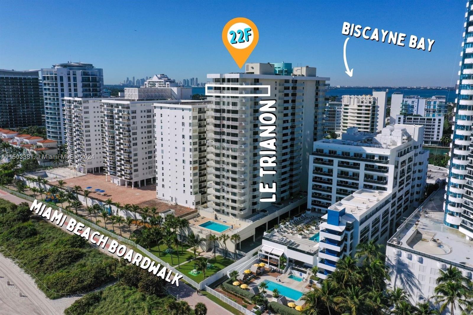 Entire East end of building! 3 balconies with ocean views!