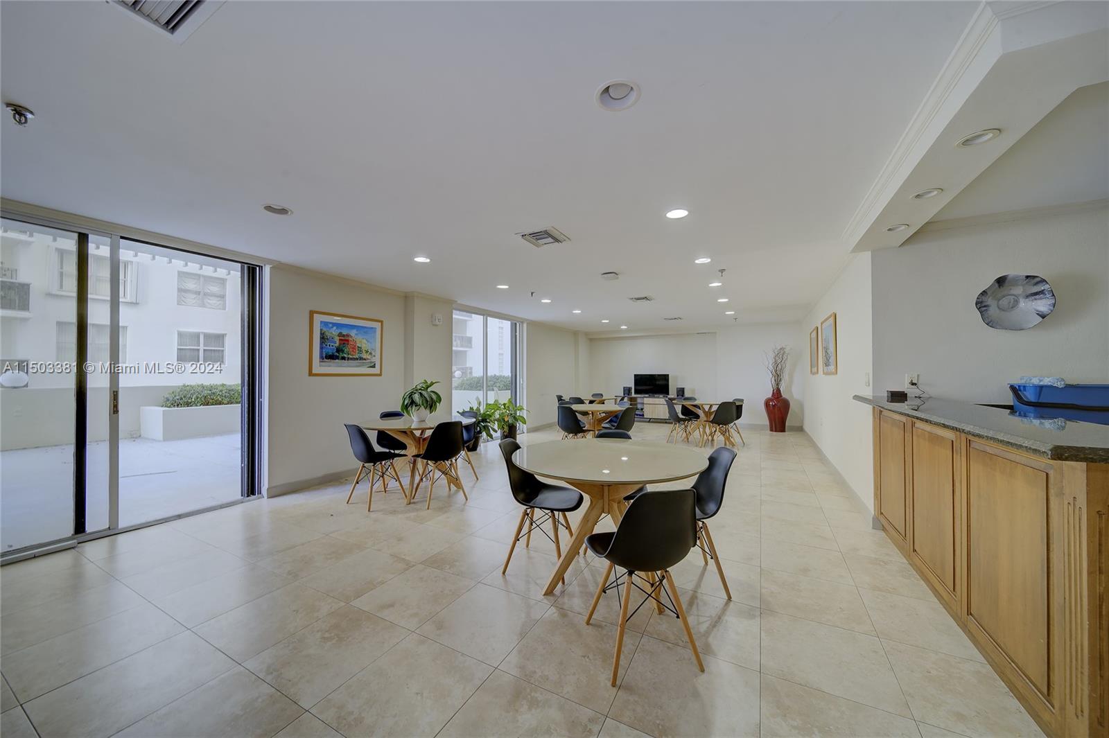 community room, reservable