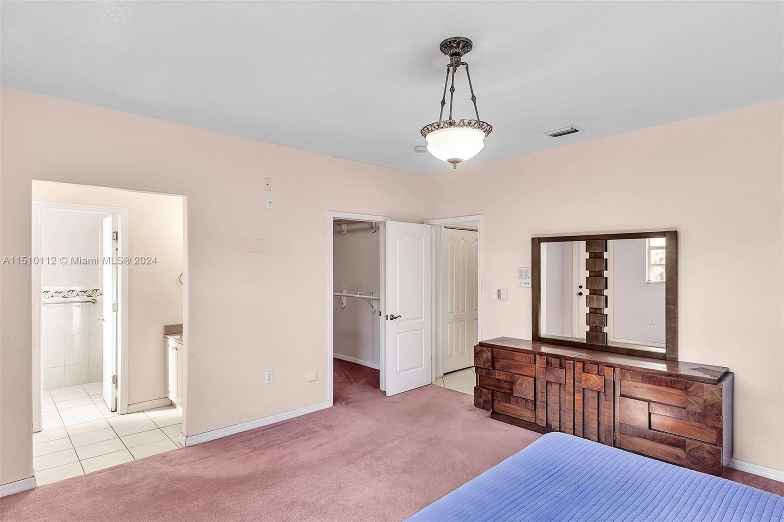 Large Master Bedroom, features large walking closet.