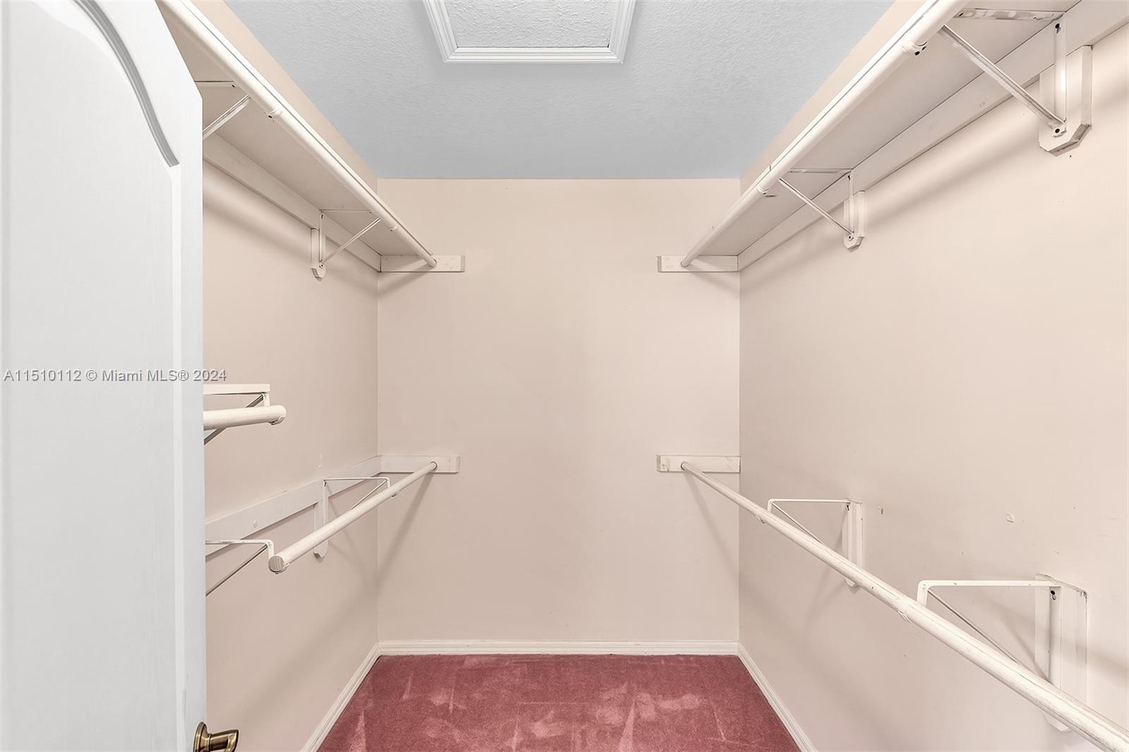 Large Master Bedroom, features large walking closet.