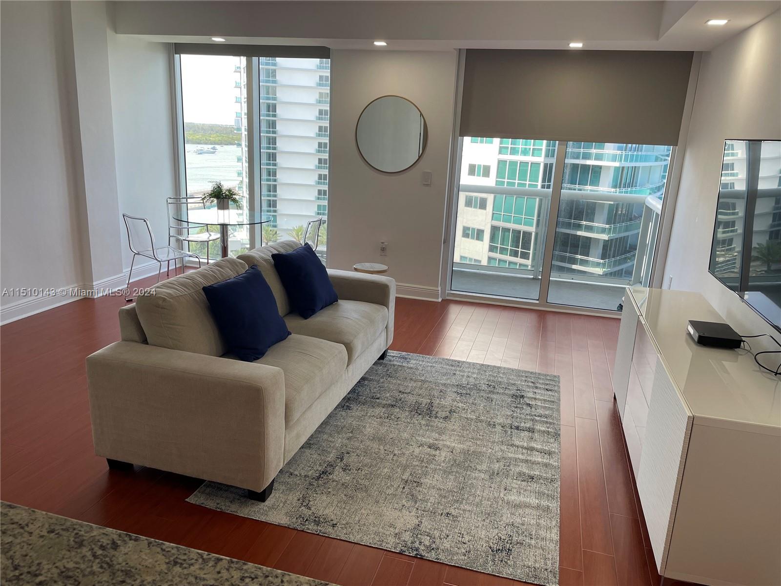 Beautiful partially furnished Studio at HARBOUR HOUSE.  This is the best line of the Studios in HARBOUR HOUSE.  Unit has a big kitchen, Murphy Bed, Washer Dryer Combo and Walk in Closet.