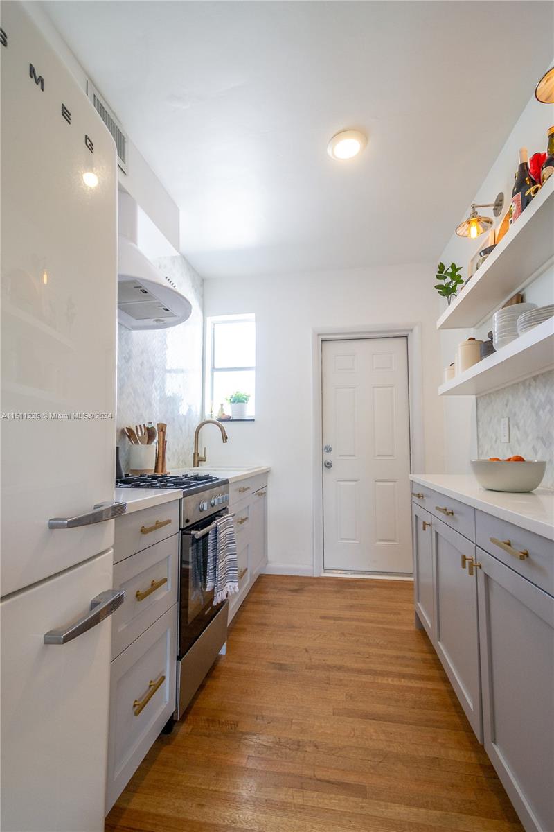 Picture took when unit was bought. Tenant's furniture today is different. Refrigerator was changed.