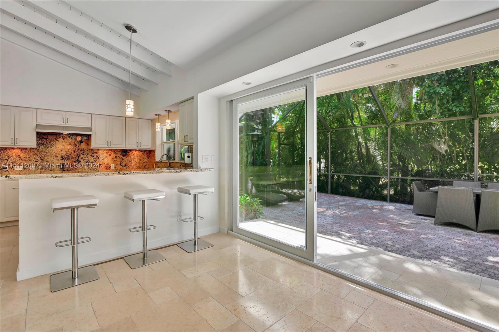 A TOTALLY REMODELED, CUSTOM BUILT HOME ON AN ALMOST 12,000 SQ FT PROPERTY CONSISTING OF ONE AND A HALF LOTS SPANNING OVER 130 FEET OF PRESTIGIOUS HARBOR DRIVE. THIS BEAUTIFUL HIGH ELEVATION 4 BEDROOM 3 BATH SPLIT PLAN FAMILY HOME IS LOCATED ACROSS FROM BISCAYNE BAY AND JUST DOWN THE STREET FROM THE KEY BISCAYNE YACHT CLUB. JERUSALEM STONE FLOORS THROUGHOUT THE LIVING AND BEDROOM AREAS. THE KITCHEN FEATURES GRANITE COUNTERTOPS AND BACKSPLASH, WOOD CABINETERY AND IS OPEN TO FAMILY ROOM AND DINING AREAS THAT FEATURE 12 FT CATHEDERAL CEILINGS. A SEPARATE LIVING ROOM OVERLOOKS THE HEATED POOL. HOUSE HAS 2959 SQ FT PER ARCHITECT'S DRAWINGS. ROOM FOR CONVERSION TO A MAID'S QUARTERS WITH A SEPARATE ENTRANCE. NEW ROOF IN 2019. ATTACHED ELEVATION CERTIFICATE (8.1 FT) AND SURVEY (11,524 SQ FT)
