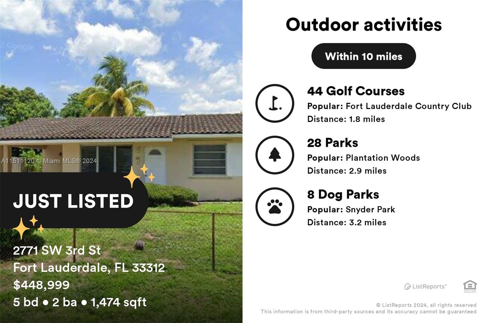 2771 3rd St, Fort Lauderdale, FL, 33312 United States, 5 Bedrooms Bedrooms, ,2 BathroomsBathrooms,Residential,For Sale,3rd St,A11511120