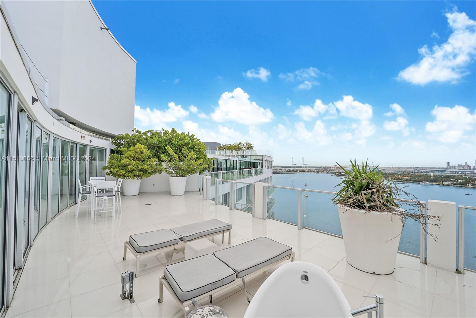 Showing April 18th from 12:00-4:00. Located at the luxurious Mondrian Hotel South Beach, this breathtaking penthouse has over 1,900 sq ft of interior living spaces and an 800 sq ft terrace overlooking Miami’s gorgeous skyline. Enjoy scenic sunset views throughout the entire unit as this penthouse is perfect for entertaining or enjoying the breathtaking bay view every evening. This lavish unit is equipped with 2 bedrooms, 2.5 bathrooms, and a spacious modern kitchen. At the Mondrian Hotel, you will have a condo hotel program and no rental restrictions on the building. Additional amenities include a restaurant, bar, two swimming pools, gym, aqua spa, valet service, and room service.
