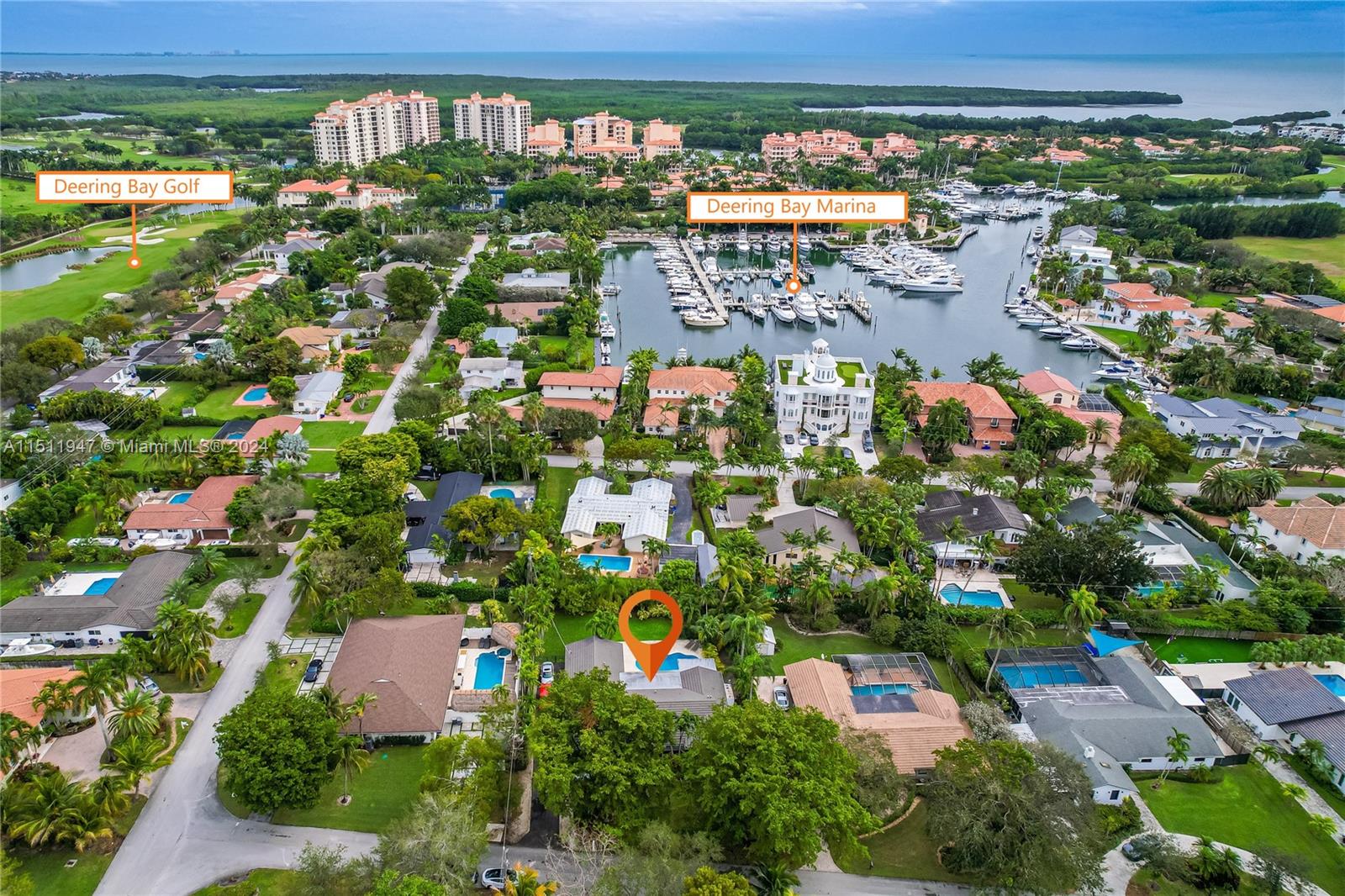 Welcome to this exclusive Private Marina Community in South Coral Gables. This tastefully renovated 5BR/3.5BA/3,000+sf/15,150sf lot property offers a unique opportunity for Kings Bay Residents. Enjoy 24-hour access to the Deering Bay Marina, with no bridges to Bay or Ocean. Guard-gated, tranquil Kings Bay community is perfect for families and offers a golfer's paradise, with Deering Bay within walking distance. Home boasts new roof and 2 new A/Cs, heated pool, spacious kitchen with S.S. appliances, formal dining and living areas, and an office space. Excellent choice for entertaining and family gatherings. This property is conveniently located near nationally ranked schools, fine shopping, and dining options.