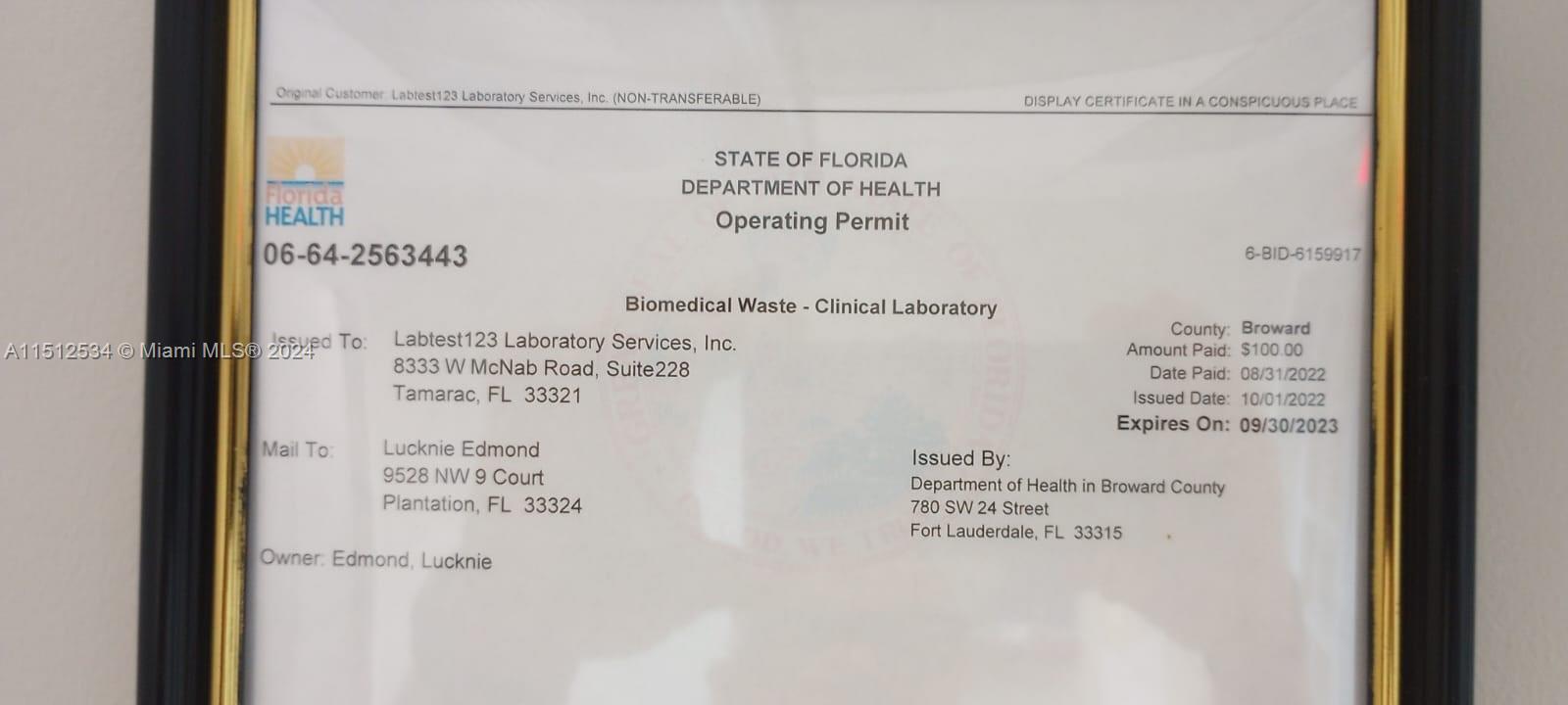 8333 W McNab Rd, #228, Tamarac, Florida 33321, ,Businessopportunity,For Sale,8333 W McNab Rd, #228,A11512534