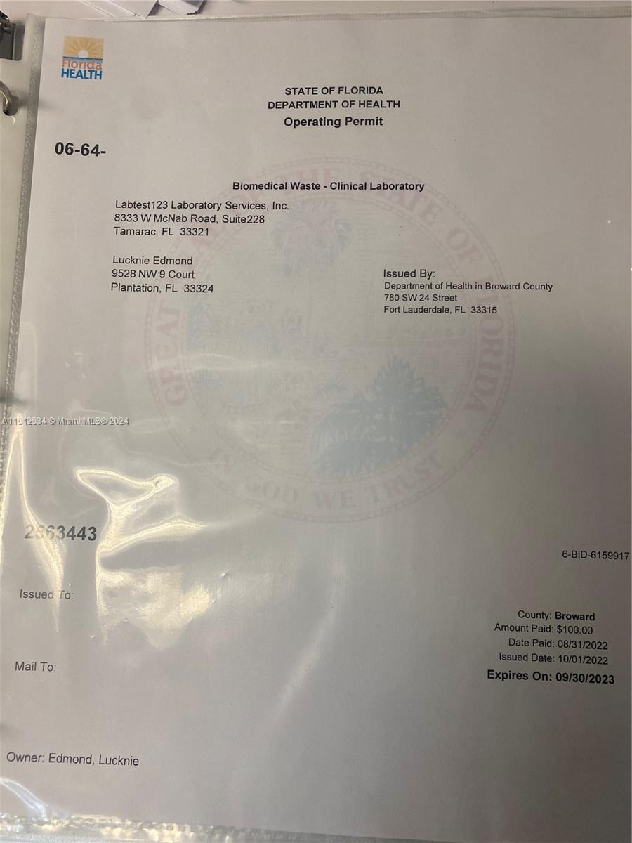 8333 W McNab Rd, #228, Tamarac, Florida 33321, ,Businessopportunity,For Sale,8333 W McNab Rd, #228,A11512534